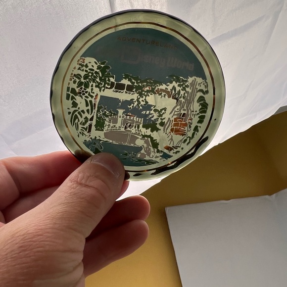 Vintage MCM Walt Disney World Glass Candy Dish Plate Bowl Memorabilia 1970s Rare - Picture 6 of 8